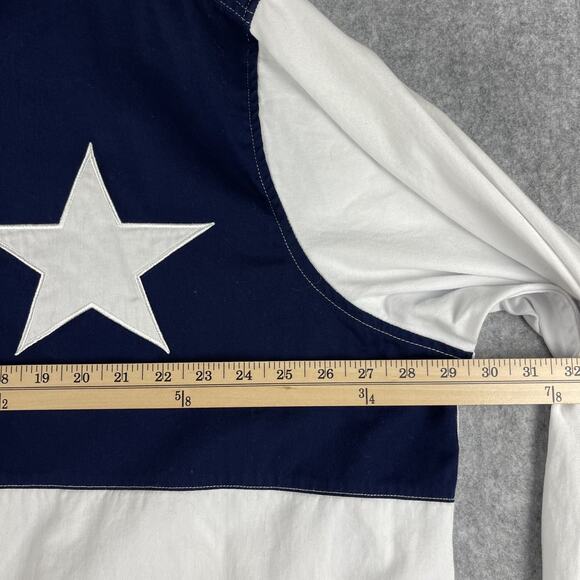 Wrangler Western Shirt Mens 3XL Button Down Texas Flag Embroidery Cowboy Rodeo - Picture 6 of 11